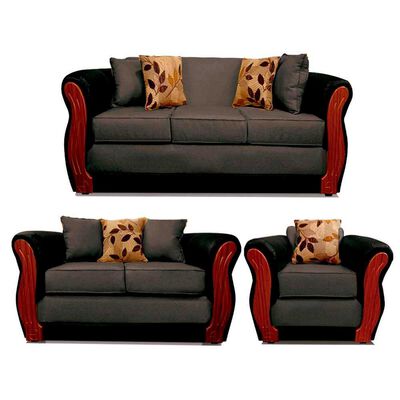 Juego de Living Elegant Detail Girona Sof&aacute; 3 Cuerpos + Sof&aacute; 2 Cuerpos + Sill&oacute;n 1 Cuerpo Gris