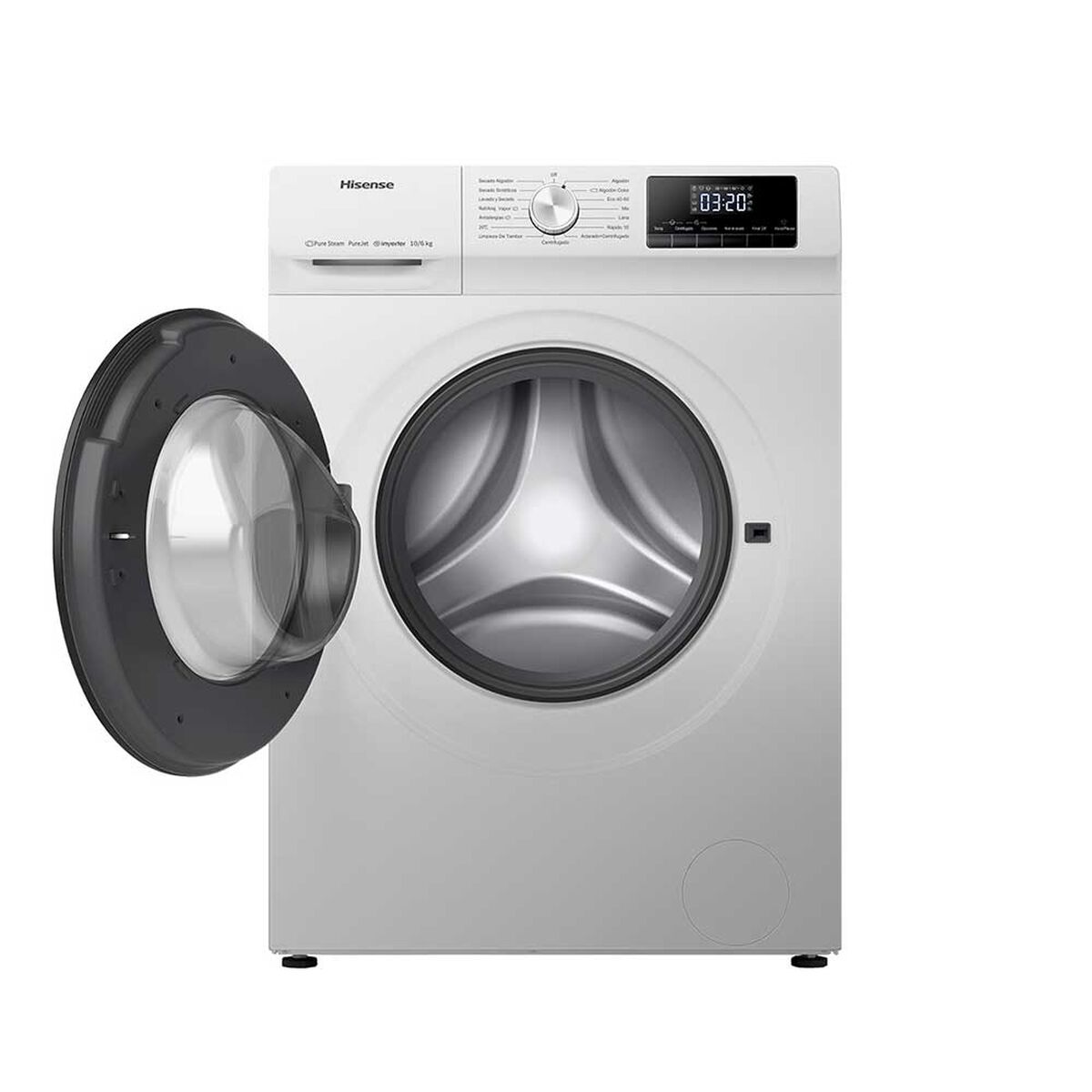 Hisense Lavadora Secadora WD3Q1042BW 10 kg Blanco Frontal Acero Inoxidable