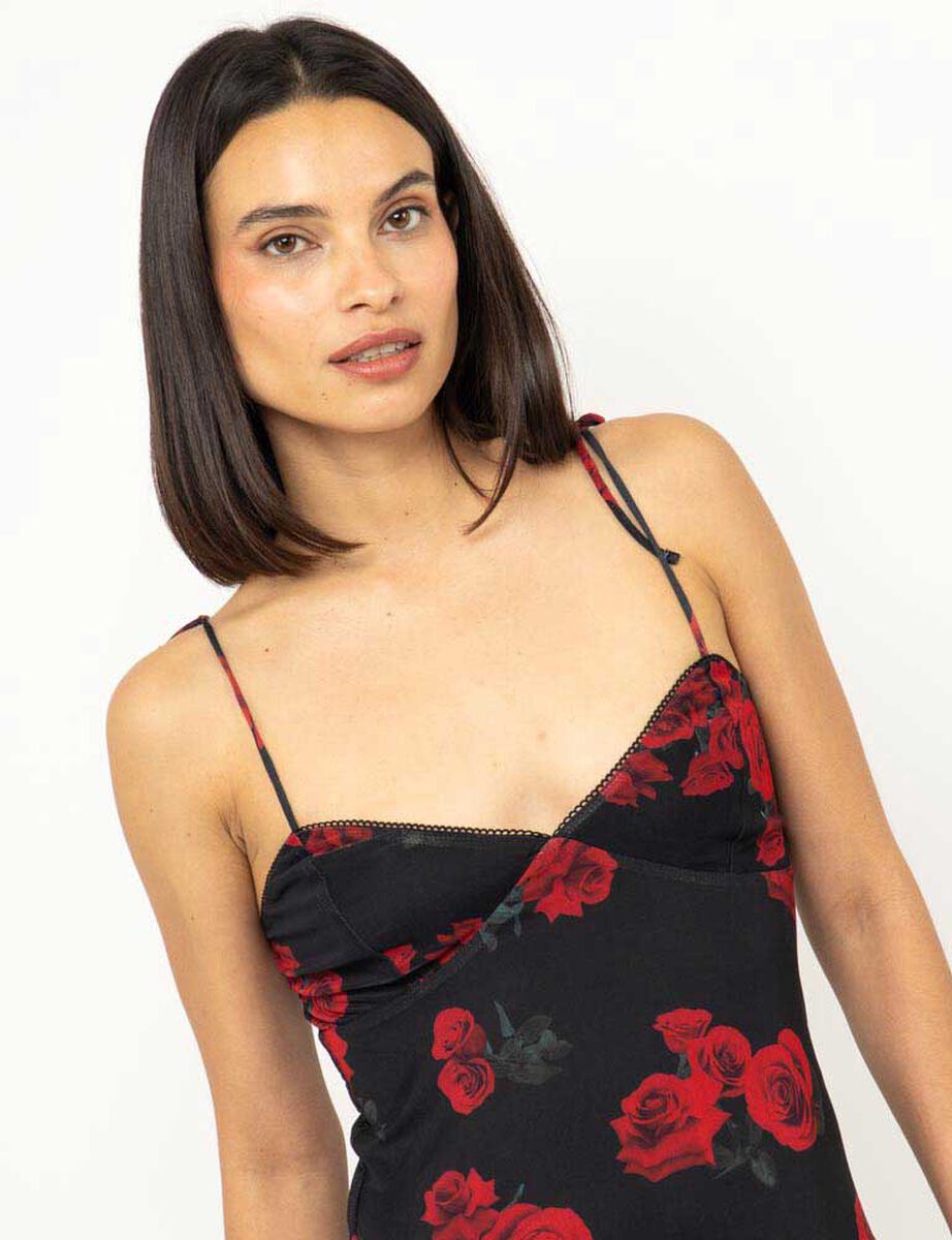 Vestido Corto Flores Sin Mangas Mujer Fiorucci