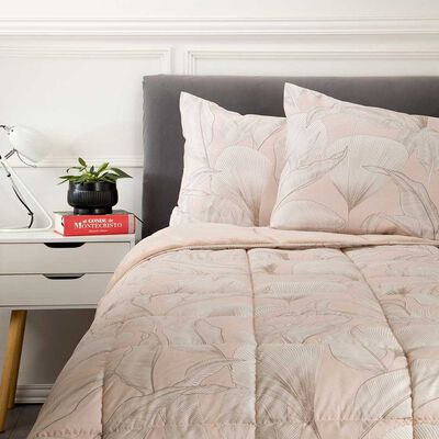 Imagen 1 del producto Plumón Back Flannel Casanova 1.5 Plazas Hojas, Lisboa