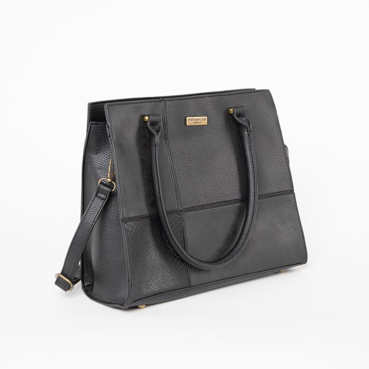Cartera Ecocuero Negra Portman Club