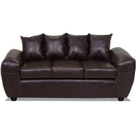 Sofá Elegant Detail Houston 3 Cuerpos PU Café