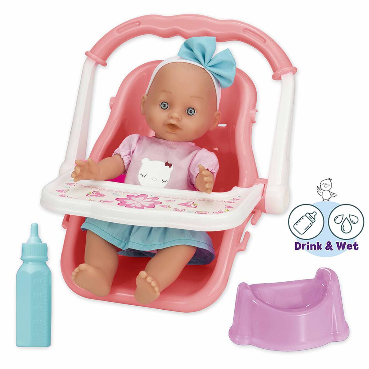 Muñeca Didáctica Le Petit Bébé con Accesorios Loko Toys