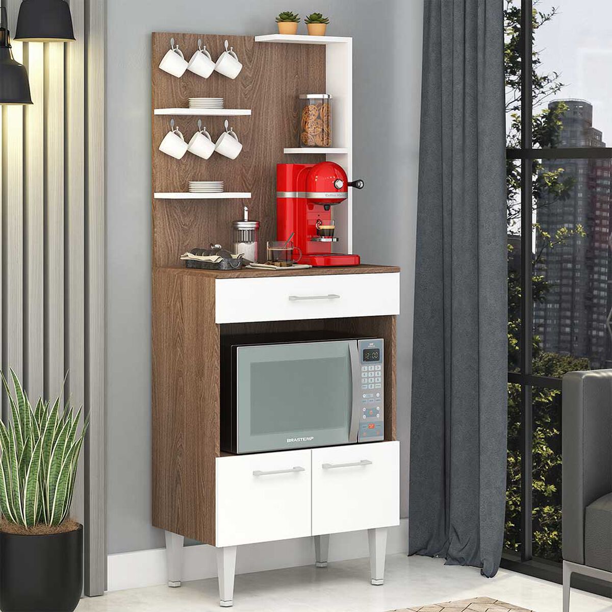 Mueble Cafetero Vekkahome Emi Beige