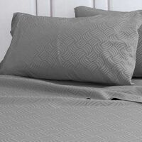 Juego de Sábanas Doral 1,5 Plazas Embossed Gris