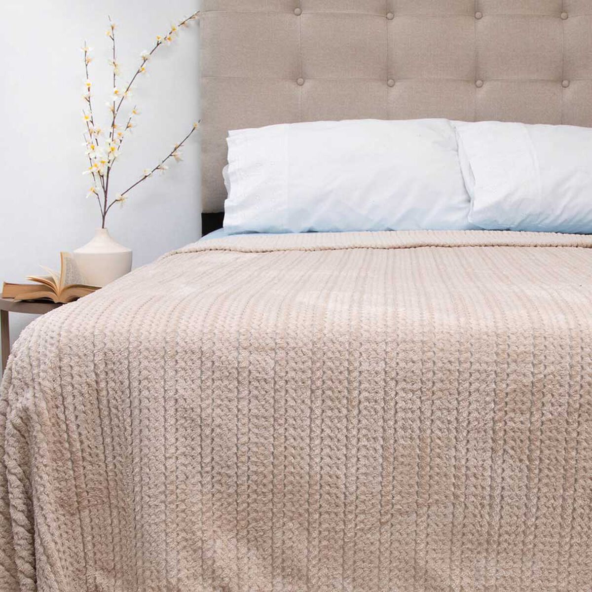 Frazada Poliéster Doral King Deluxe Beige