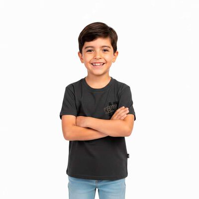 Polera Manga Corta de Algod&oacute;n Ni&ntilde;o Chess