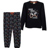 Conjunto Pijama Polera+Pantalón Niño Chess Negro