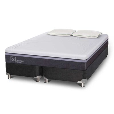 Imagen 2 del producto Box Spring CIC Base Dividida 2 Plazas Ortopedic Advance + Set 2 Almohadas Da Soft Sleep