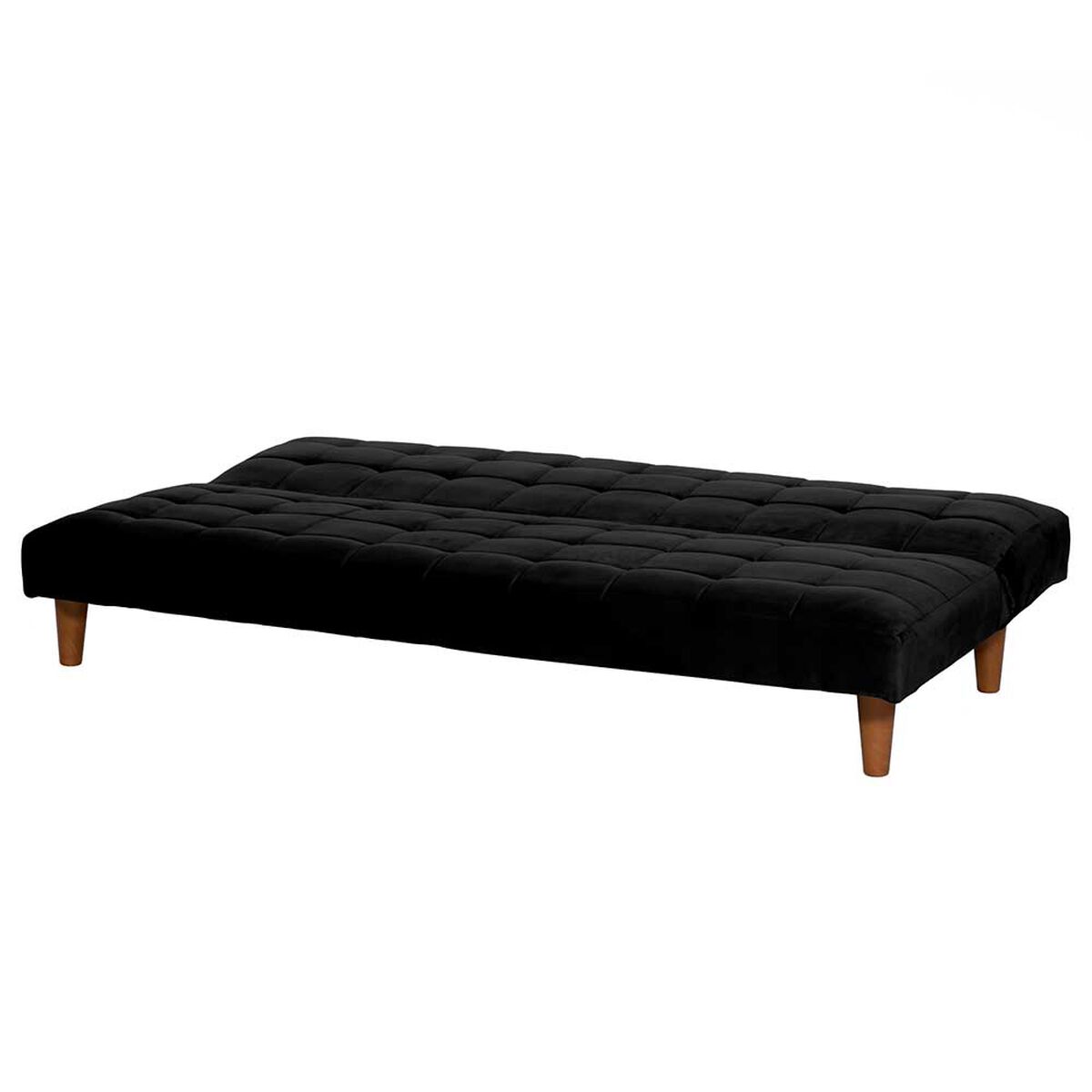 Futón Latam Home Turin Velvet 3 Cuerpos Negro