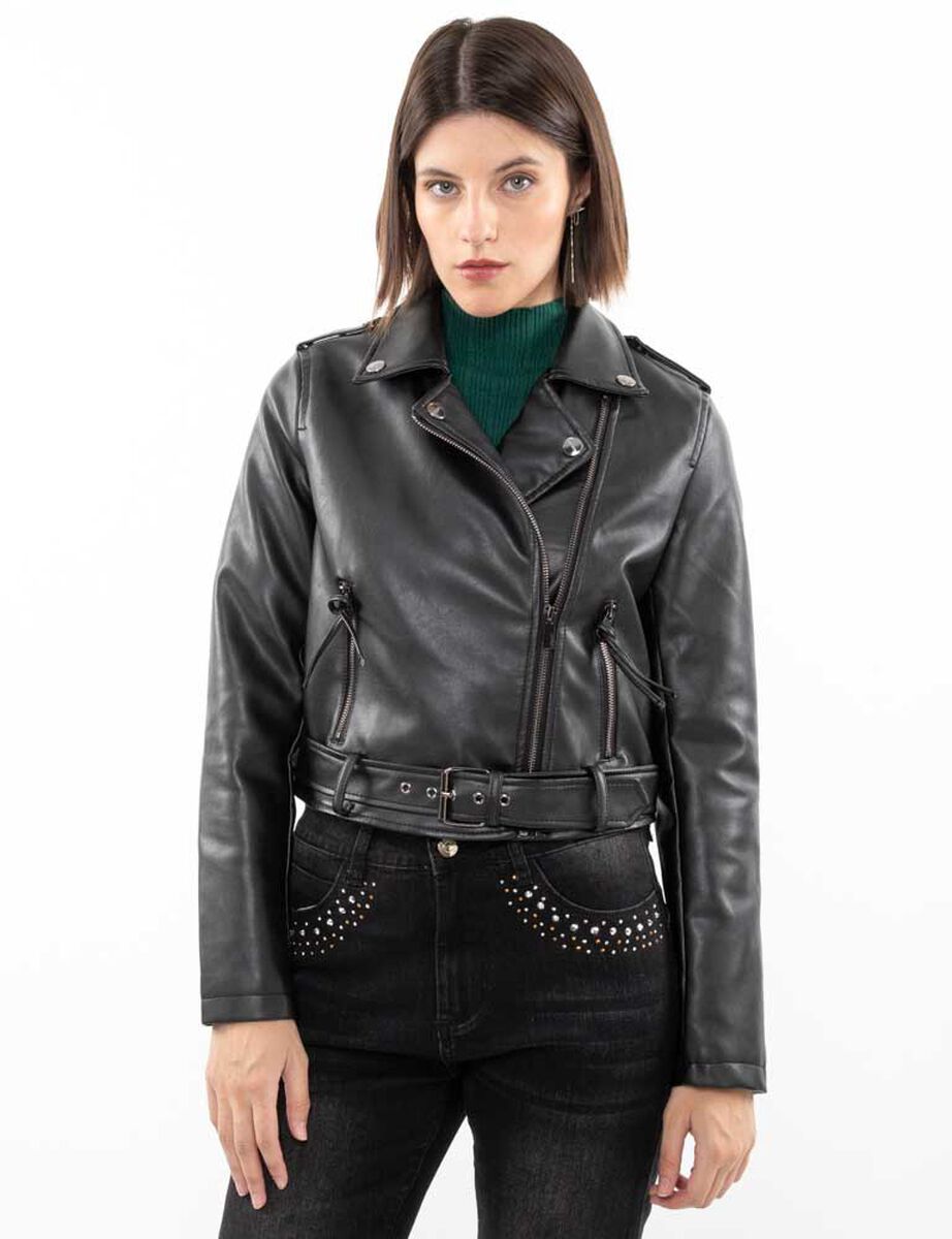 Chaqueta Biker Ecocuero Mujer Fiorucci