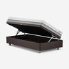 Boxet Rosen 1,5 Plazas Pratta + Respaldo + Velador Tabor Caramelo