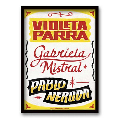 Imagen 1 del producto Cuadro Decorativo Retela Poetas 70 x 50 cm