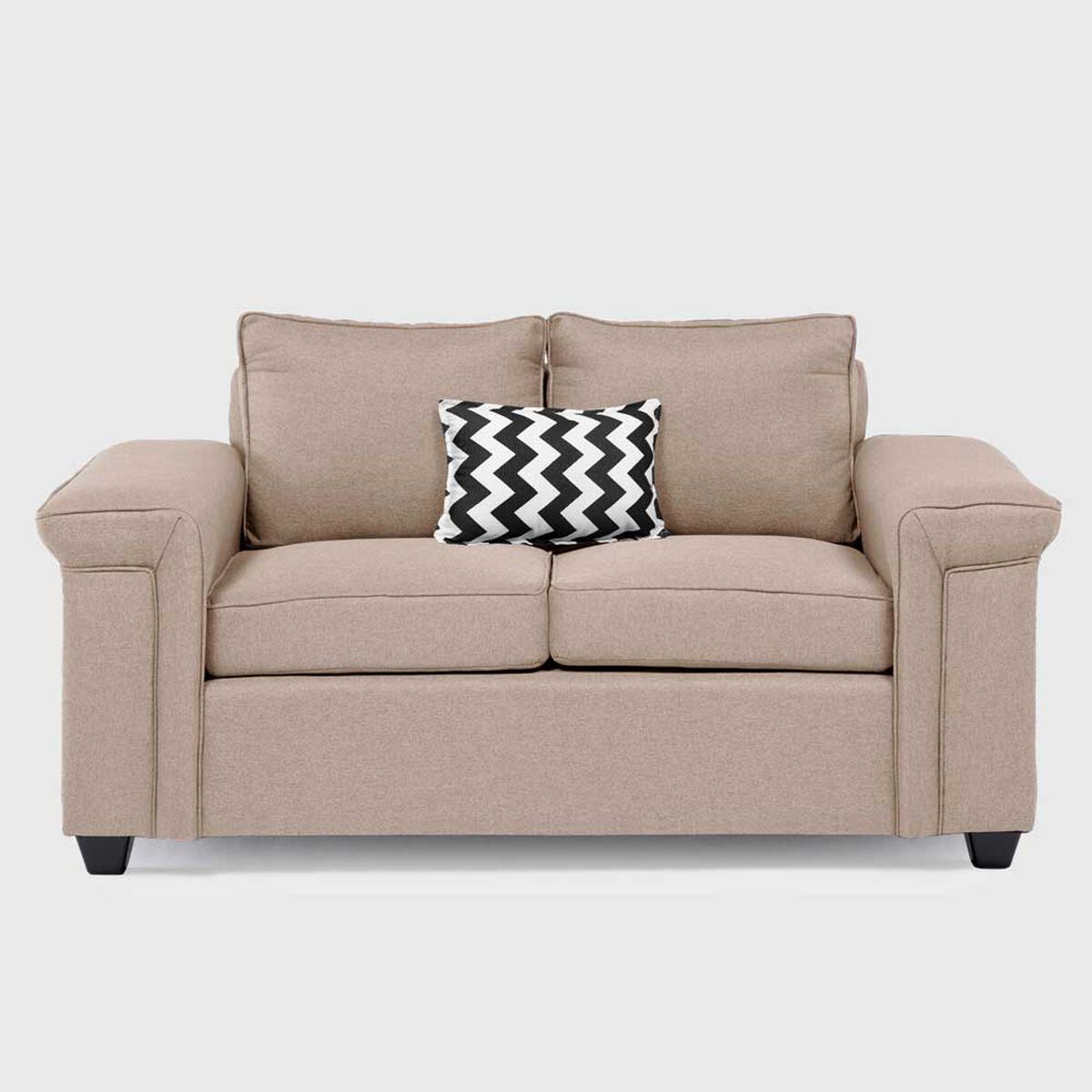 Sof&aacute; Mons Sicilia 2 Cuerpos + Dos Pouf 1 Cuerpo Beige