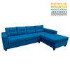 Sofá Seccional Derecho Living Factory Golden 4 Cuerpos Azul Petroleo