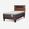 Cama Europea Rosen 1 Plaza New Style 4 Plus + Respaldo Ferrara