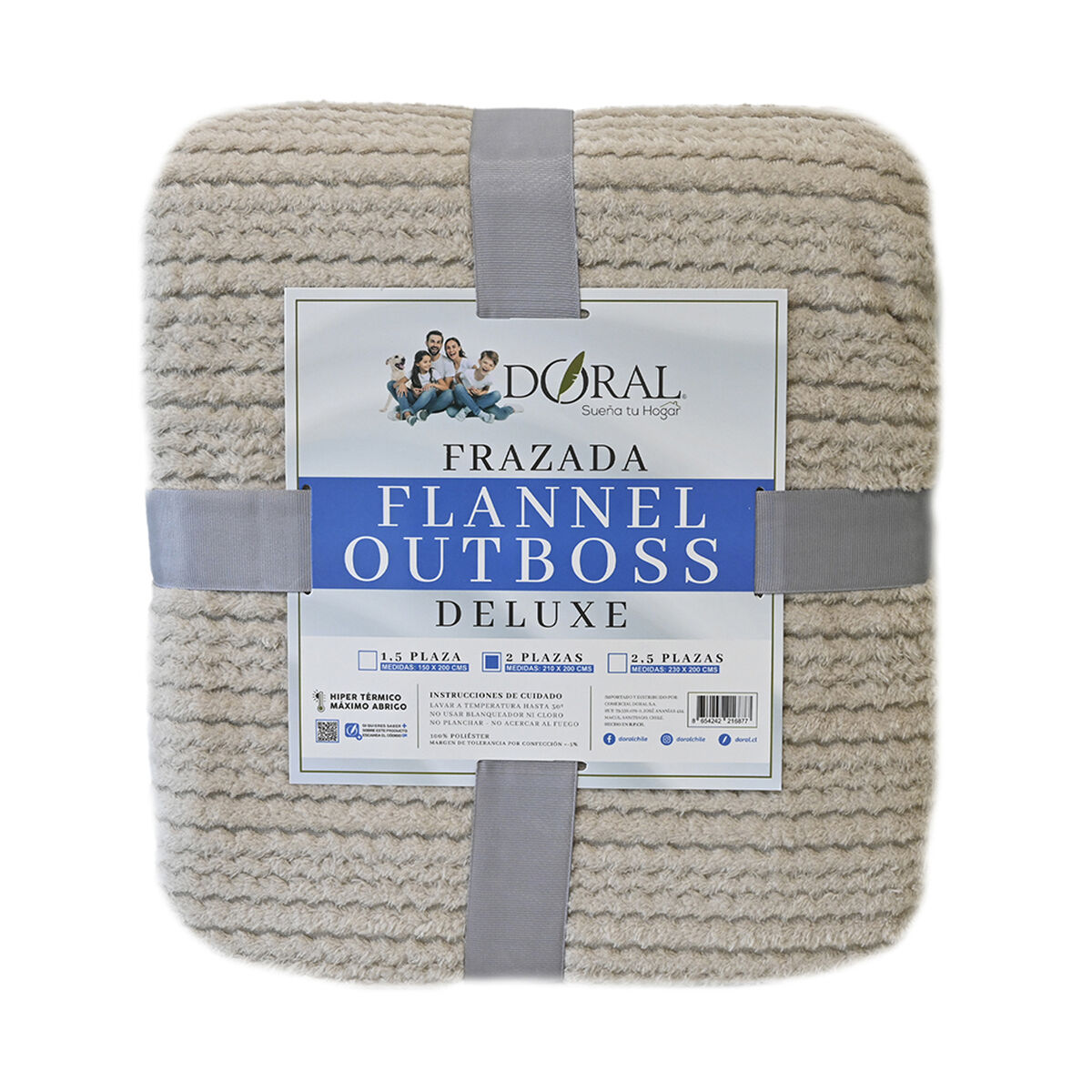 Frazada de Poliéster Doral King Outboss Beige