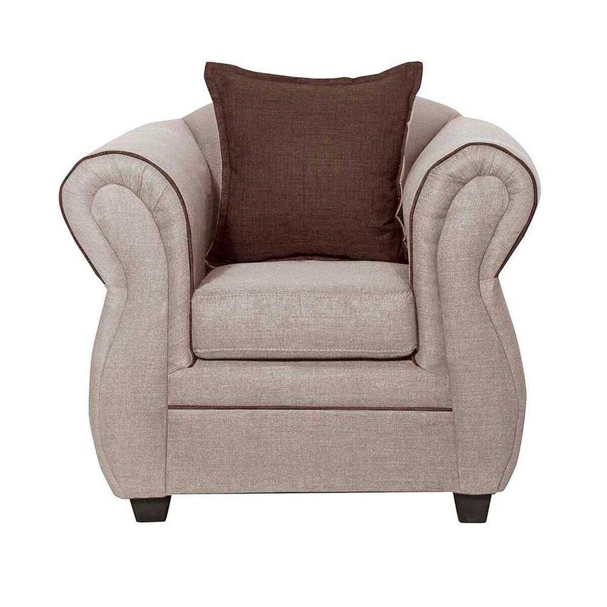 Juego de Living Black Factory Emili 7 Cuerpos Beige