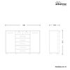 Cómoda Vekkahome Fontana 7 Cajones + 2 Puertas Blanco