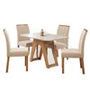 Juego de Comedor Decocasa Carol 4 Sillas Off White