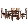 Juego de Comedor Latam Home Pamplona Cadiz 6 Sillas Cuero Caf&eacute; Moro