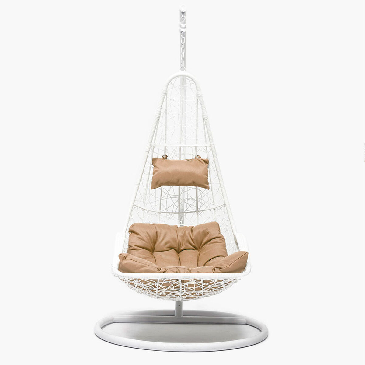 Silla Colgante Rattan Sintético Spazzio Colbun Crema