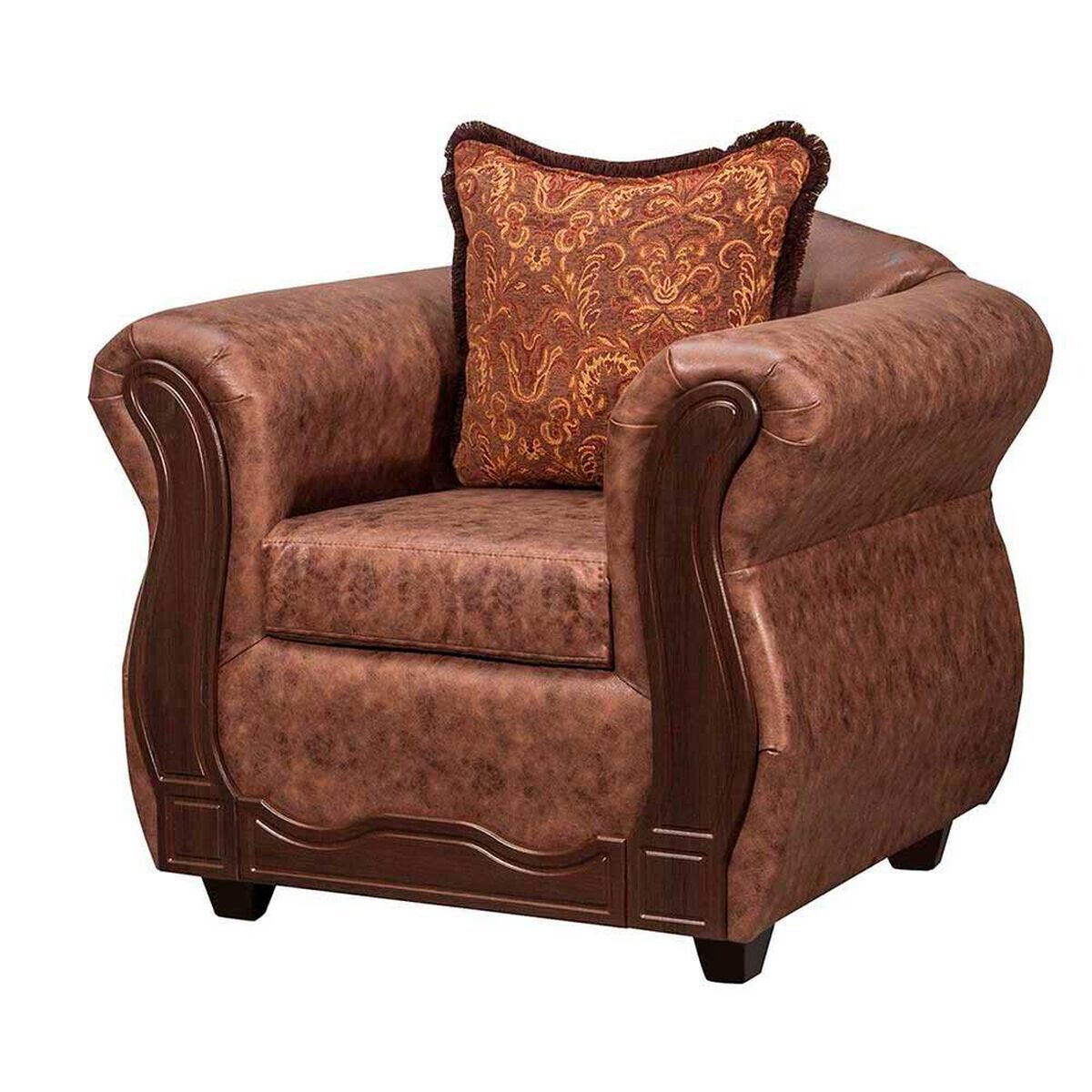 Juego de Living Black Factory Sofia 7 Cuerpos Caf&eacute;