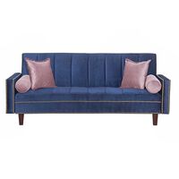 Futón Black Factory Vanguardia 3 Cuerpos Azul Rosa