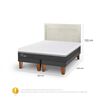 Cama Europea CIC Base Dividida 2 Plazas Ortopedic Advance + Respaldo Milan Alpino