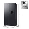Refrigerador Side by Side Samsung RS40H53WDFZS 343 L