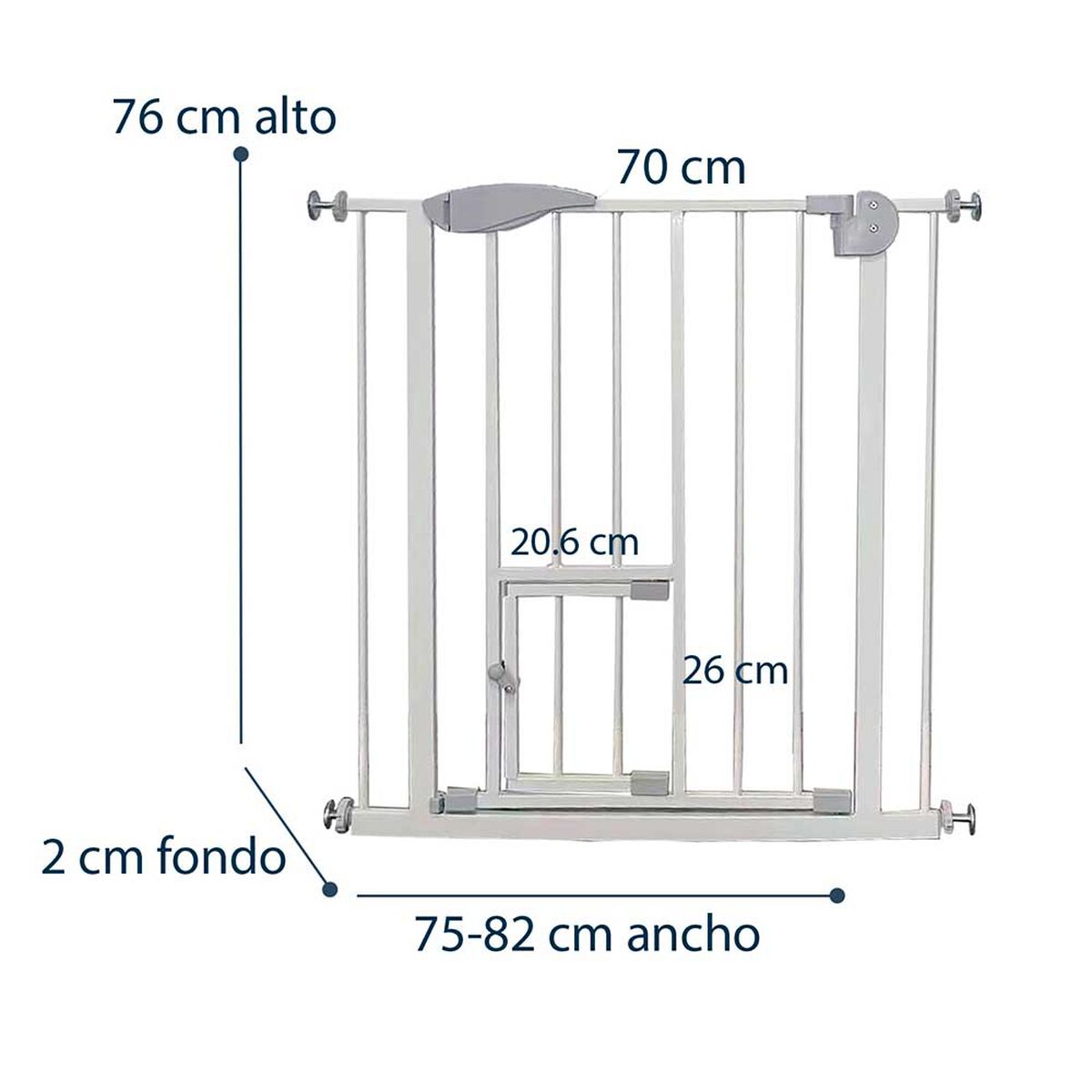 Reja de Seguridad Bebe Puerta Mascota Doble Seguro Bebesit