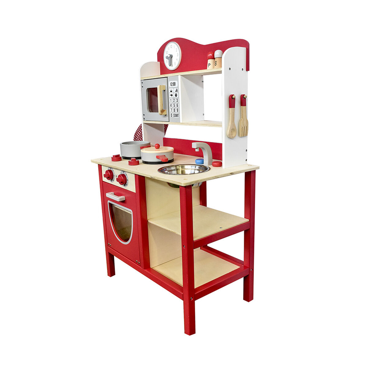 Cocina de Madera Gamepower Roja con Accesorios