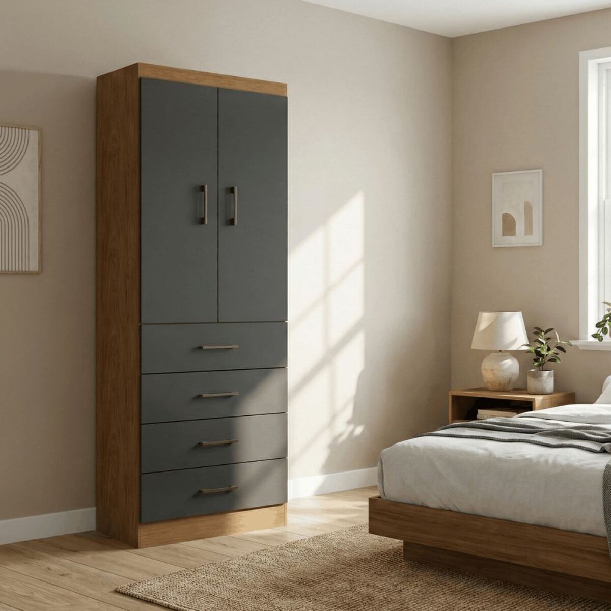 Closet Exit 2P 4C Negro/Caf&eacute;