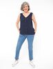 Blusa Sin Mangas Botones Cuello V Escote Espalda V Mujer Portman Club