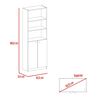 Estante 4 Repisas + Estante 2 Puertas + Estante 5 Repisas TuHome Home Macadamia