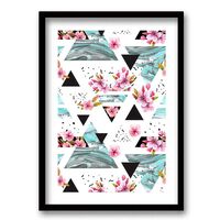 Cuadro Decorativo Retela Triángulo Mar 50 x 35 cm