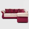 Sofá Seccional Almore New Irlanda 5 Cuerpos Beige Rojo