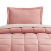 Plumón Liso Casa Linda 1,5 Plazas Bicolor Rosado