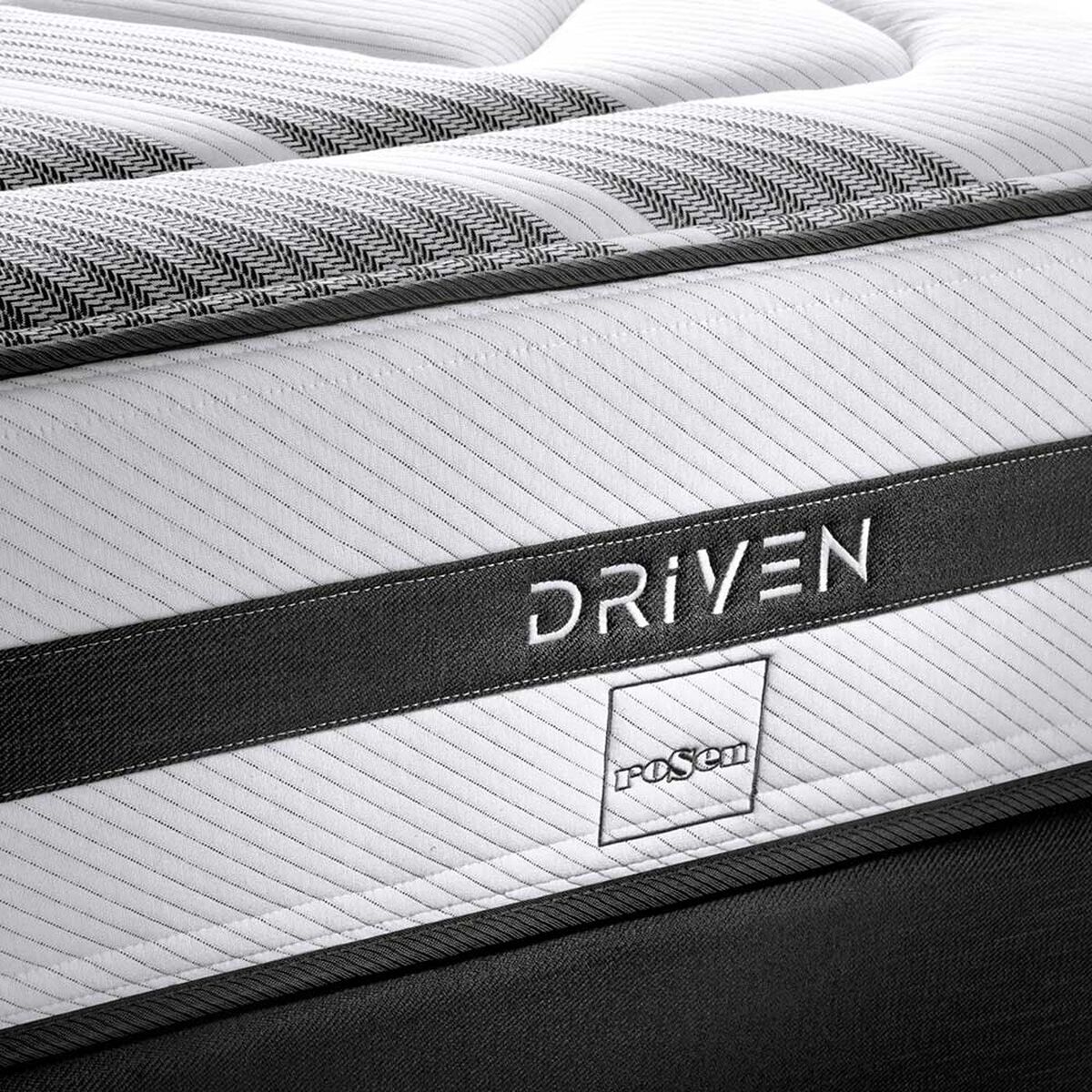 Cama Europea Rosen Base Dividida 2 Plazas Driven + Respaldo + 2 Veladores Sicilia