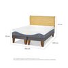 Cama Europea CIC Base Dividida King Alaska + Respaldo Miro Mostaza