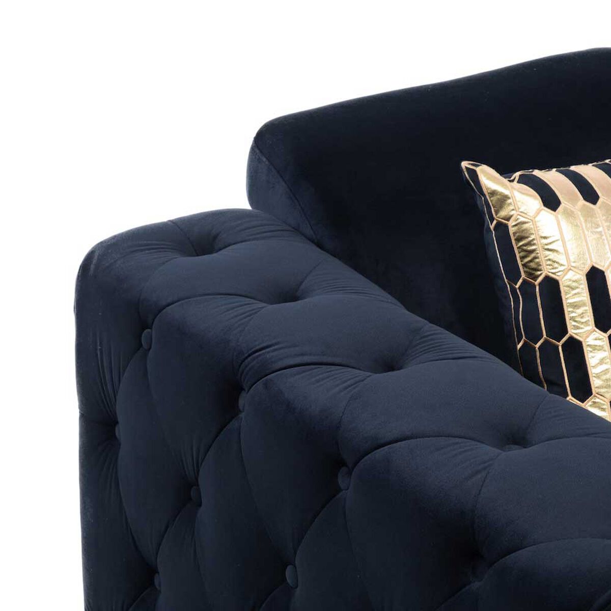 Sof&aacute; Daniels 3 Cuerpos Negro Dorado