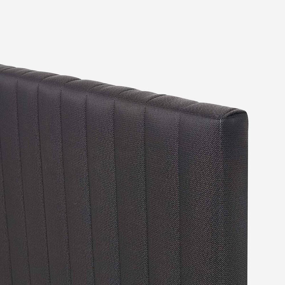 Cama Europea Rosen 1,5 Plazas Wave + Respaldo + Velador Lucio Grafito