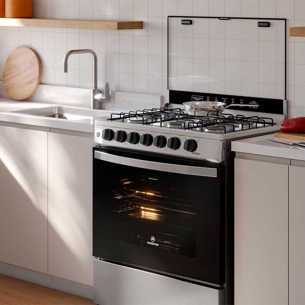 Cocina a Gas Mademsa FM6LSC 6 platos Inox