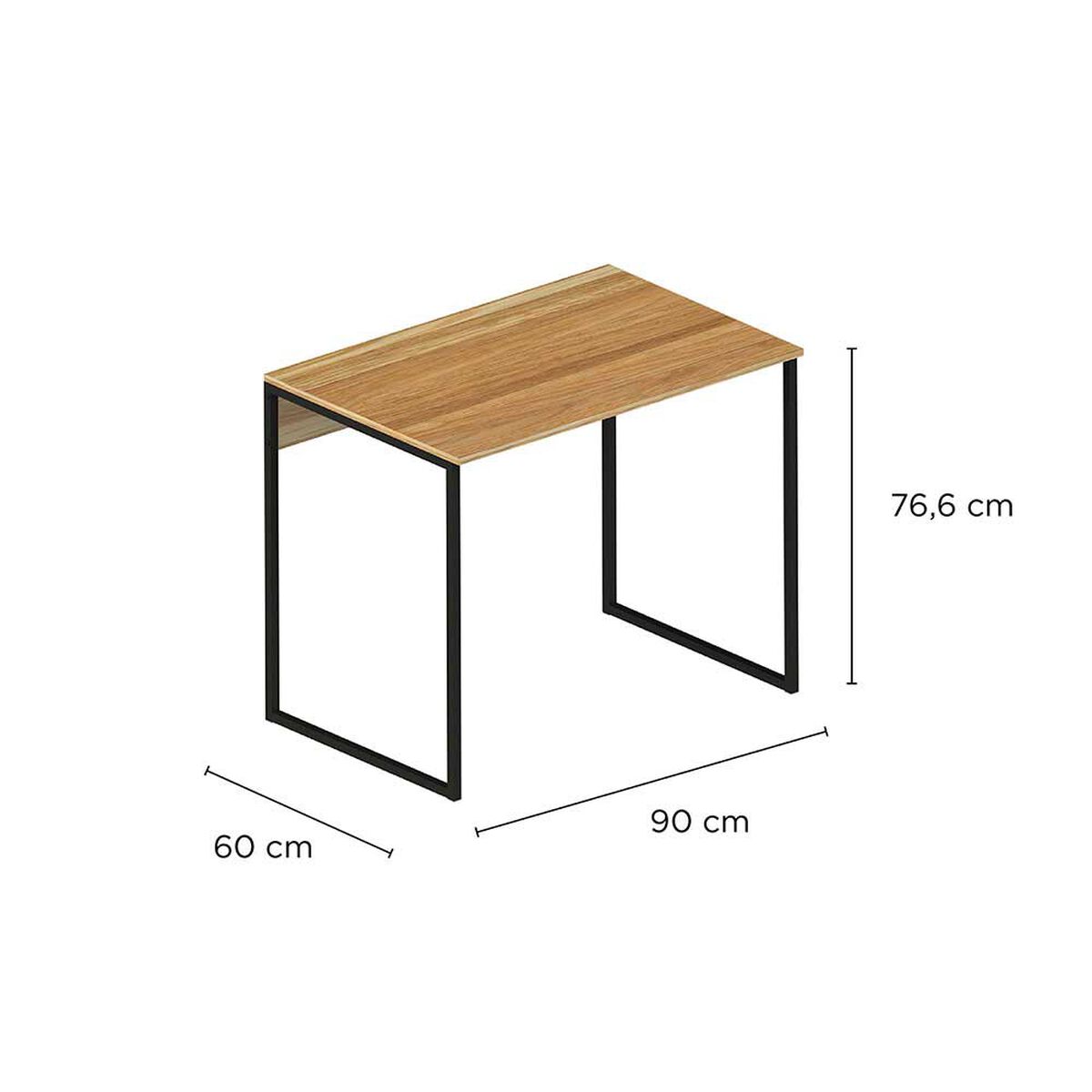 Escritorio Vekkahome Urban Patas Metalicas Caf&eacute; 90Cm