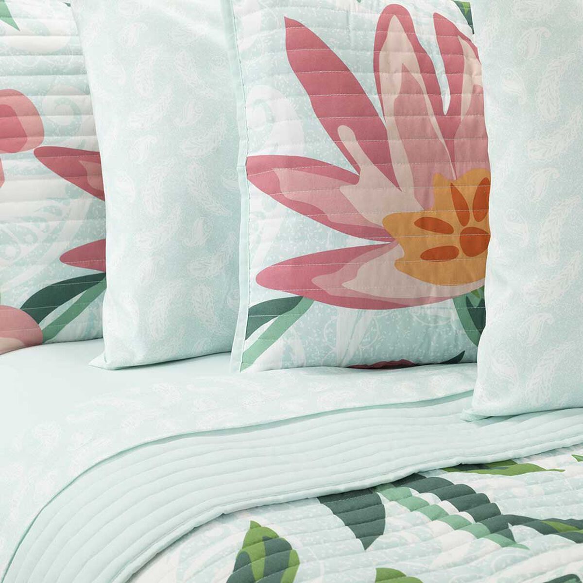 Set Quilt + Juego de Sábanas Dreams 2 Plazas Cora