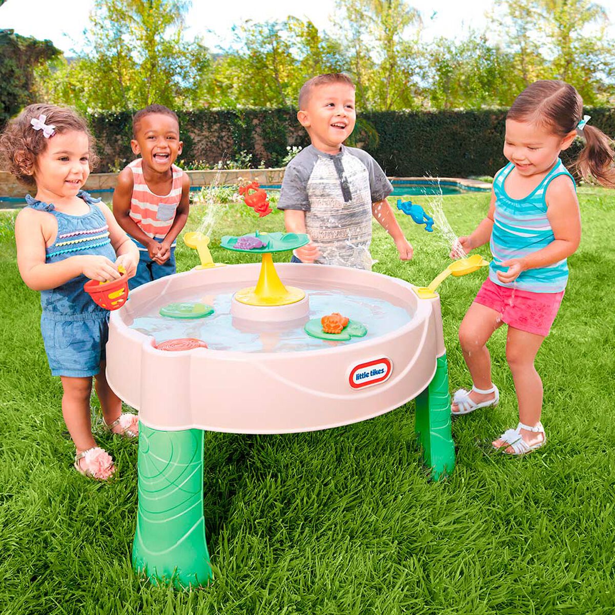Mesa Estanque de Agua con Ranas