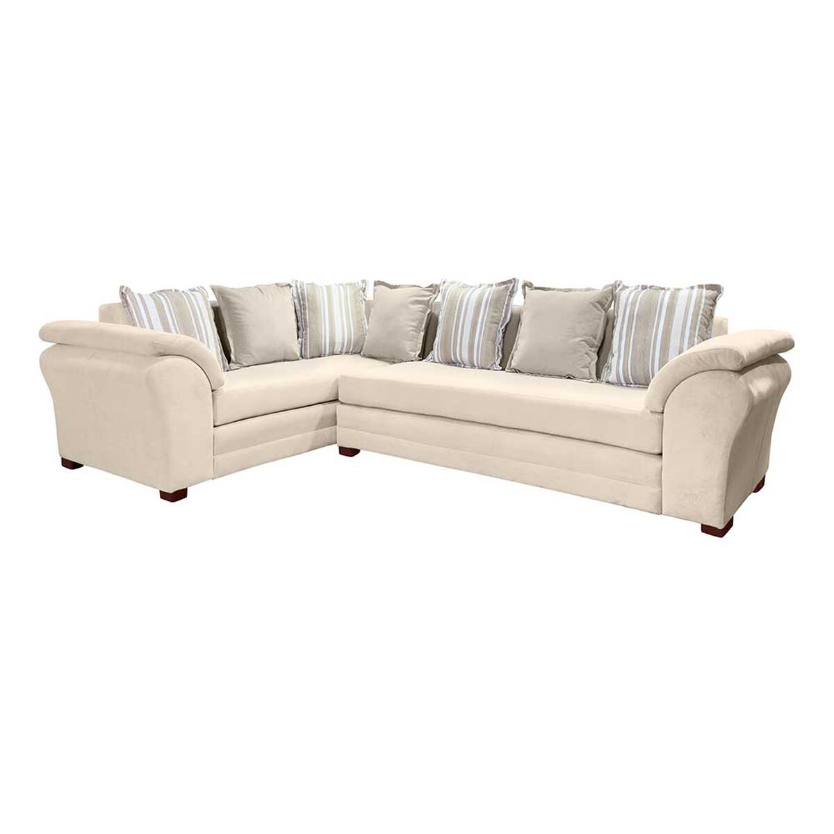 Sof&aacute; Seccional Izquierdo Living Factory Capri 5 Cuerpos Beige