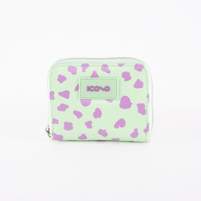 Imagen 1 del producto Billetera Animal Print Verde Agua Eco Cuero Mujer Icono