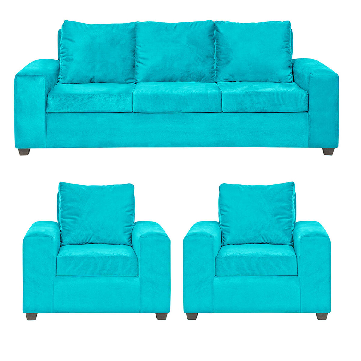 Juego de Living Innovamuebles Kahlo Sofá 3 Cuerpos + Dos Sillones 1 Cuerpo Calipso