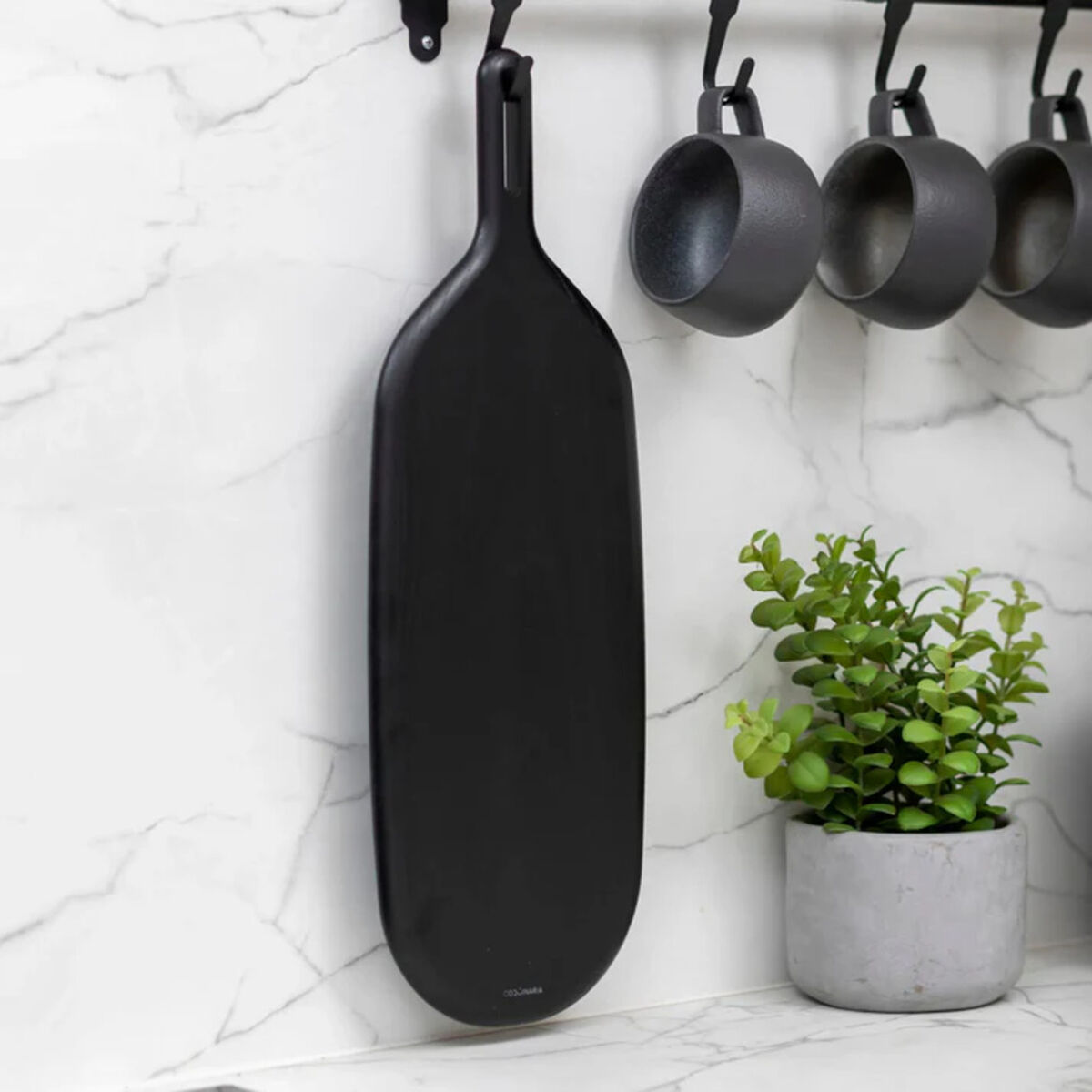Tabla Madera Coquinaria 49 cm Negro